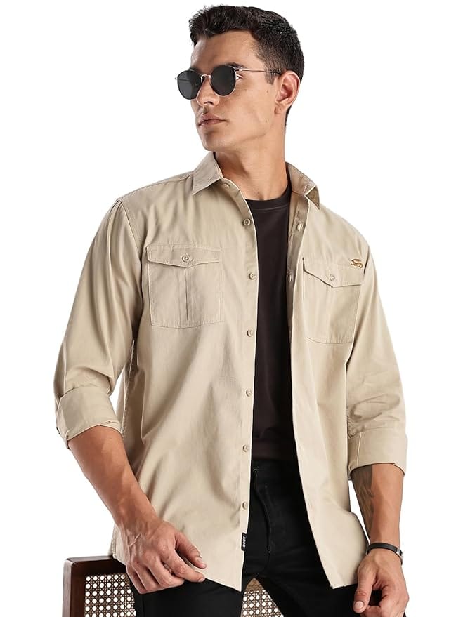 Adro Cargo Shirt for Men with Double Pocket