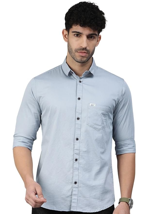 Majestic Man Men Classic Slim Fit Pure Cotton Casual Shirt